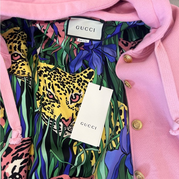 Pink Gucci tennis logo zip up hoodie - Picture 6 of 11